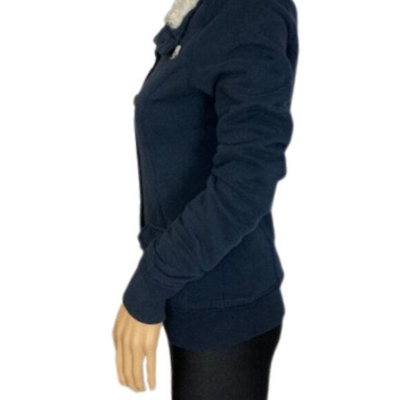 Abercrombie & Fitch Sherpa Lined Blue Jacket - Picture 5 of 8